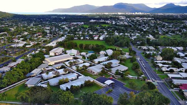 aerial view of school